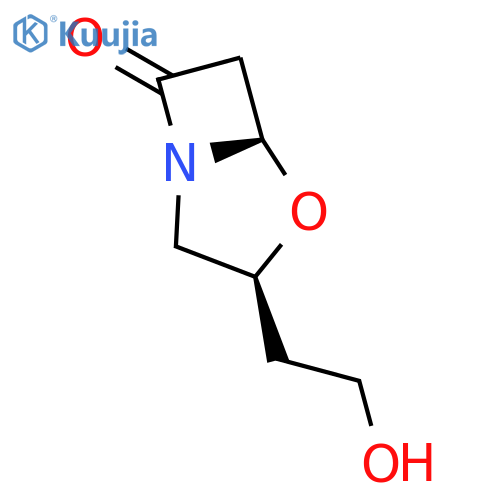 4-Oxa-1-azabicyclo[3.2.0]heptan-7-one, 3-(2-hydroxyethyl)-, (3S-trans)- structure