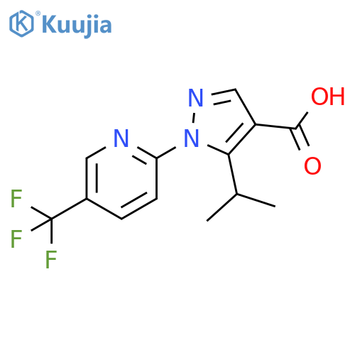 5-(Propan-2-yl)-1-5-(trifluoromethyl)pyridin-2-yl-1H-pyrazole-4-carboxylic Acid structure