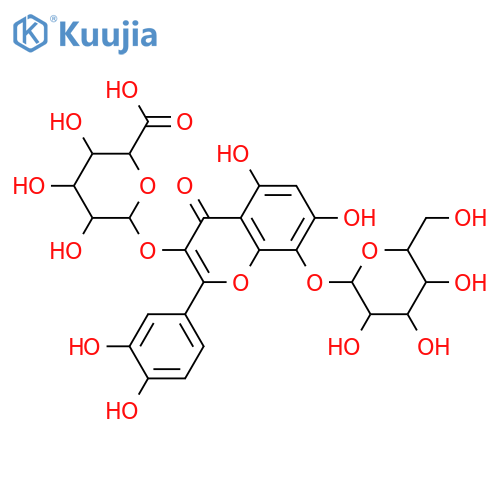 3,3',4',5,7,8-Hexahydroxyflavone; 3-O-β-D-Glucuronopyranoside, 8-O-β-D-glucopyranoside structure