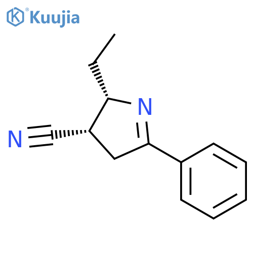 2H-Pyrrole-3-carbonitrile, 2-ethyl-3,4-dihydro-5-phenyl-, cis- structure