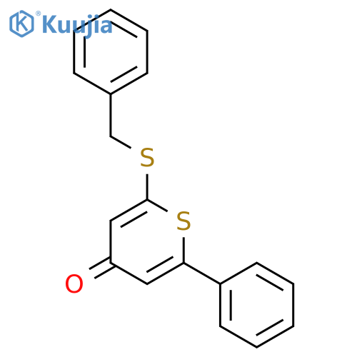 2-benzylsulfanyl-6-phenylthiopyran-4-one structure