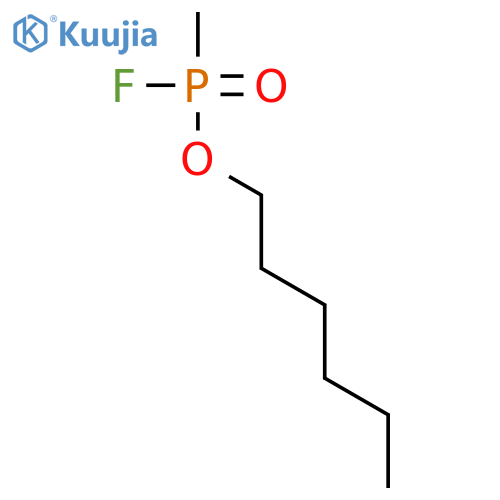Phosphonofluoridic acid, methyl-, hexyl ester structure