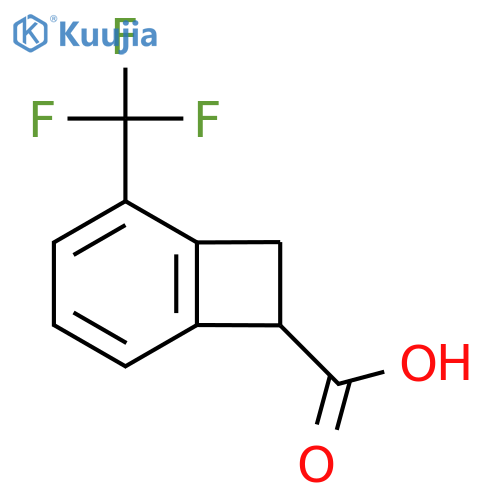 2-(trifluoromethyl)bicyclo[4.2.0]octa-1,3,5-triene-7-carboxylic acid structure