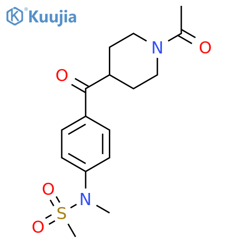 Piperidine, 1-acetyl-4-[4-[methyl(methylsulfonyl)amino]benzoyl]- structure