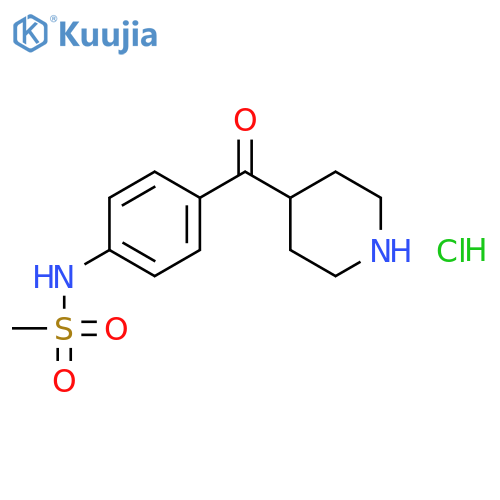 Methanesulfonamide, N-[4-(4-piperidinylcarbonyl)phenyl]-,hydrochloride (1:1) structure