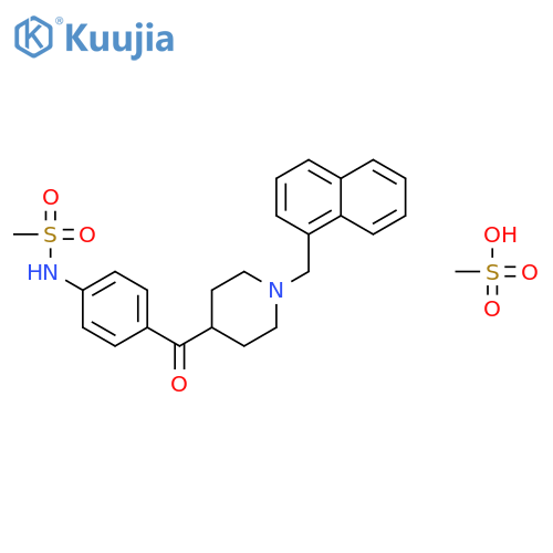 Methanesulfonamide, N-[4-[[1-(1-naphthalenylmethyl)-4-piperidinyl]carbonyl]phenyl]-, monomethanesulfonate structure