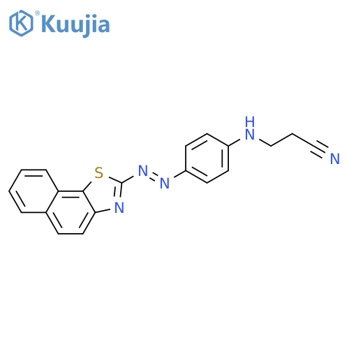 3-[4-(benzo[g][1,3]benzothiazol-2-yldiazenyl)anilino]propanenitrile structure