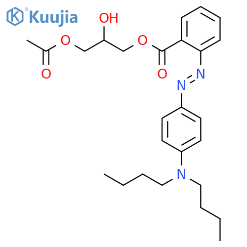 Benzoic acid, 2-[[4-(dibutylamino)phenyl]azo]-, 3-(acetyloxy)-2-hydroxypropyl ester structure