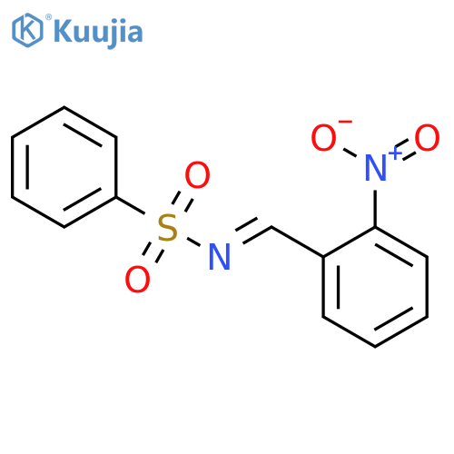 Benzenesulfonamide, N-[(2-nitrophenyl)methylene]- structure
