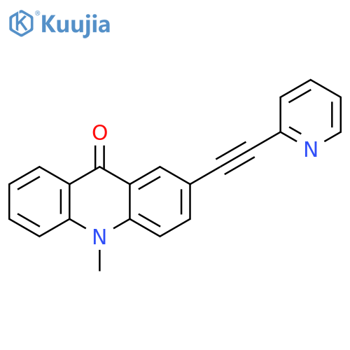 10-methyl-2-(pyridin-2-ylethynyl)acridin-9(10H)-one structure