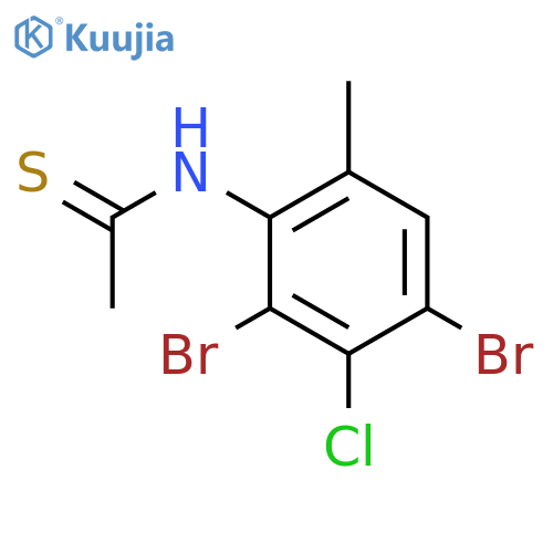 Ethanethioamide, N-(2,4-dibromo-3-chloro-6-methylphenyl)- structure
