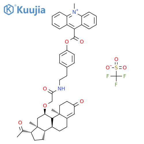 11-Progesterone acridinium estertrifluoromethanesulfonate structure