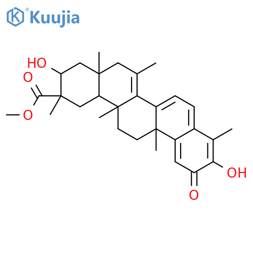 24,25,26,27-Tetranoroleana-1(10),3,5,7,14-pentaen-29-oicacid, 3,21-dihydroxy-9,13,15-trimethyl-2-oxo-, methyl ester, (9b,13a,20a,21b)- (9CI) structure