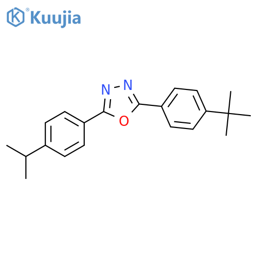 1,3,4-Oxadiazole, 2-[4-(1,1-dimethylethyl)phenyl]-5-[4-(1-methylethyl)phenyl]- structure