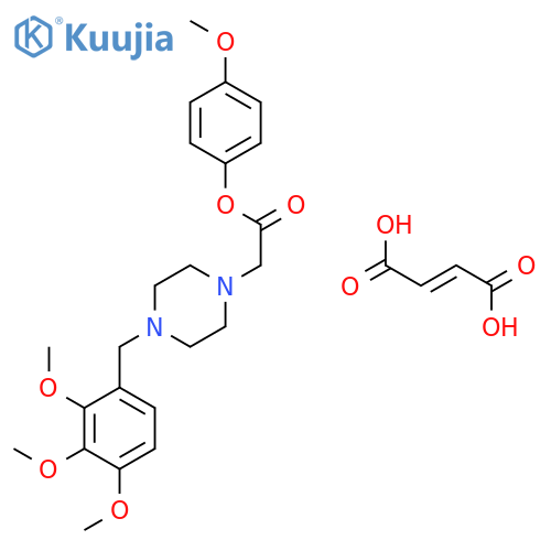 1-Piperazineacetic acid, 4-[(2,3,4-trimethoxyphenyl)methyl]-, 4-methoxyphenyl ester, (E)-2-butenedioate (1:1) structure