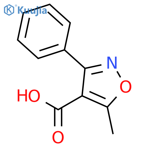 5-Methyl-3-phenyl-4-isoxazolecarboxylic Acid structure