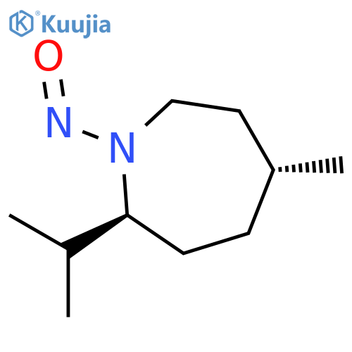 1H-Azepine, hexahydro-5-methyl-2-(1-methylethyl)-1-nitroso-, (2S-trans)- structure