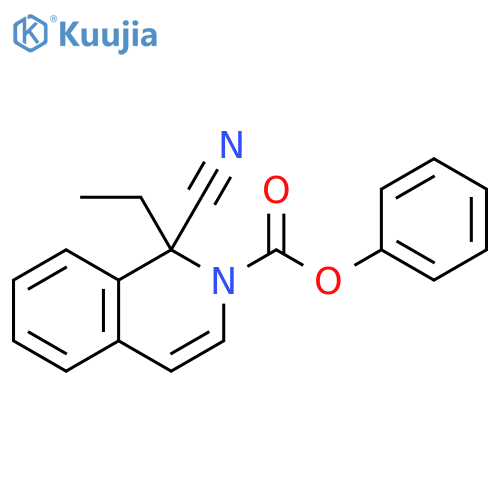 2(1H)-Isoquinolinecarboxylic acid, 1-cyano-1-ethyl-, phenyl ester structure