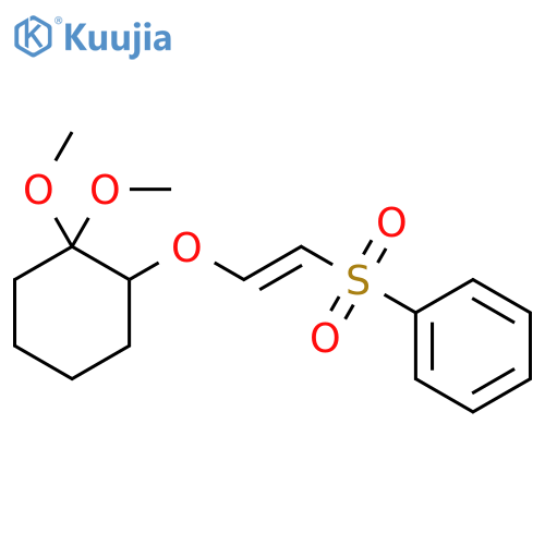 Benzene, [[2-[(2,2-dimethoxycyclohexyl)oxy]ethenyl]sulfonyl]-, (E)- (9CI) structure