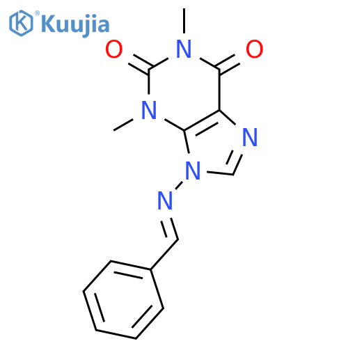 1H-Purine-2,6-dione, 3,9-dihydro-1,3-dimethyl-9-[(phenylmethylene)amino]- structure