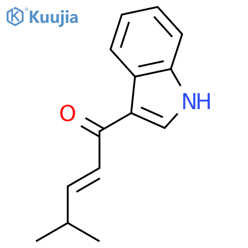 1-(1H-indol-3-yl)-4-methylpent-2-en-1-one structure