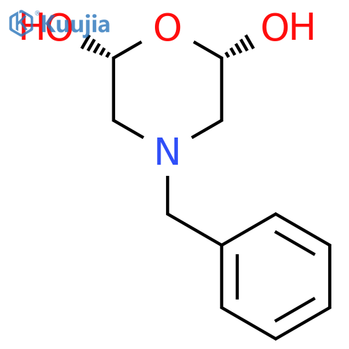 2,6-Morpholinediol, 4-(phenylmethyl)-, cis- structure