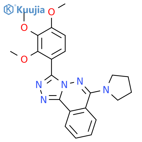 1,2,4-Triazolo[3,4-a]phthalazine, 6-(1-pyrrolidinyl)-3-(2,3,4-trimethoxyphenyl)- structure