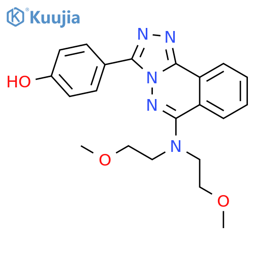 Phenol,4-[6-[bis(2-methoxyethyl)amino]-1,2,4-triazolo[3,4-a]phthalazin-3-yl]- structure