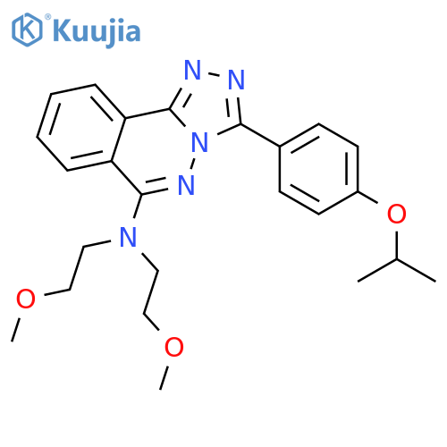 1,2,4-Triazolo[3,4-a]phthalazin-6-amine,N,N-bis(2-methoxyethyl)-3-[4-(1-methylethoxy)phenyl]- structure