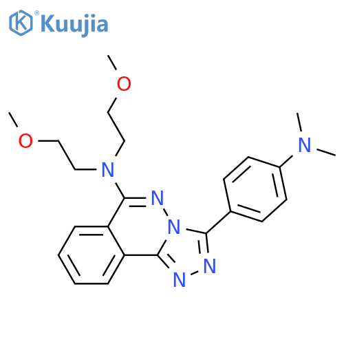 1,2,4-Triazolo[3,4-a]phthalazin-6-amine,3-[4-(dimethylamino)phenyl]-N,N-bis(2-methoxyethyl)- structure