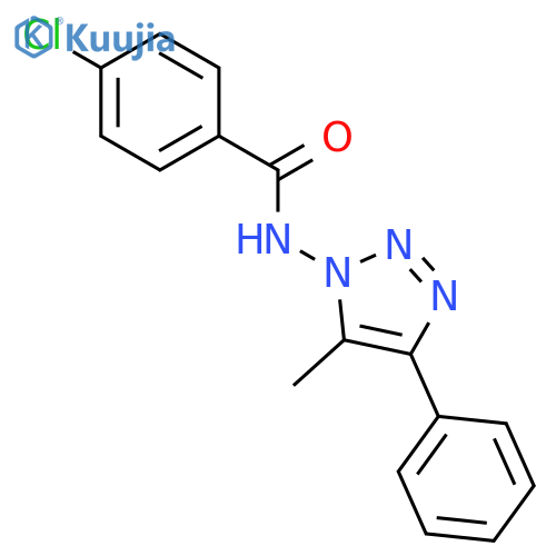 Benzamide, 4-chloro-N-(5-methyl-4-phenyl-1H-1,2,3-triazol-1-yl)- structure