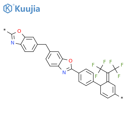 Poly[2,6-benzoxazolediylmethylene-6,2-benzoxazolediyl-1,4-phenylene[2,2,2-trifluoro-1-(trifluoromethyl)ethylidene]-1,4-phenylene] structure