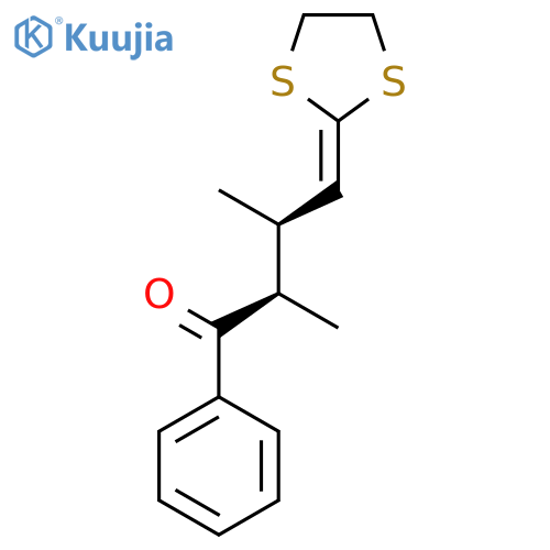 1-Butanone, 4-(1,3-dithiolan-2-ylidene)-2,3-dimethyl-1-phenyl-, (R*,R*)- structure