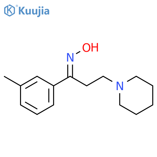 1-Propanone, 1-(3-methylphenyl)-3-(1-piperidinyl)-, oxime structure