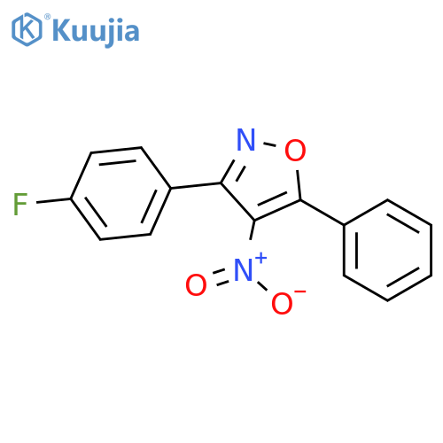 3-(4-fluorophenyl)-4-nitro-5-phenyl-1,2-oxazole structure