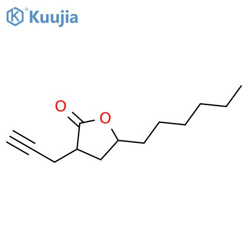2(3H)-Furanone, dihydro-5-hexyl-3-(2-propynyl)- structure