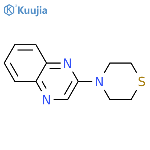 2-(thiomorpholin-4-yl)quinoxaline structure