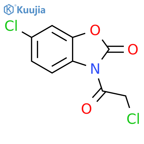 6-chloro-3-(2-chloroacetyl)-1,3-benzoxazol-2-one structure