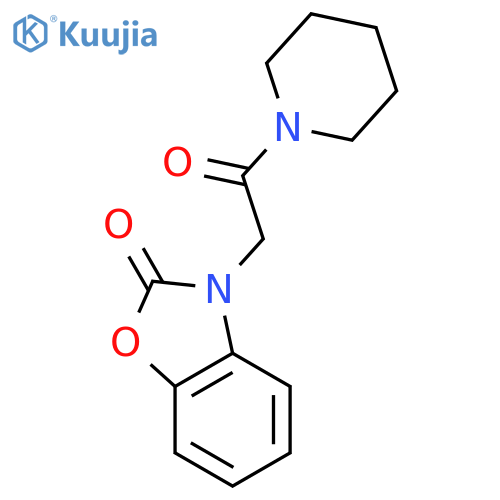 Piperidine, 1-[(2-oxo-3(2H)-benzoxazolyl)acetyl]- structure