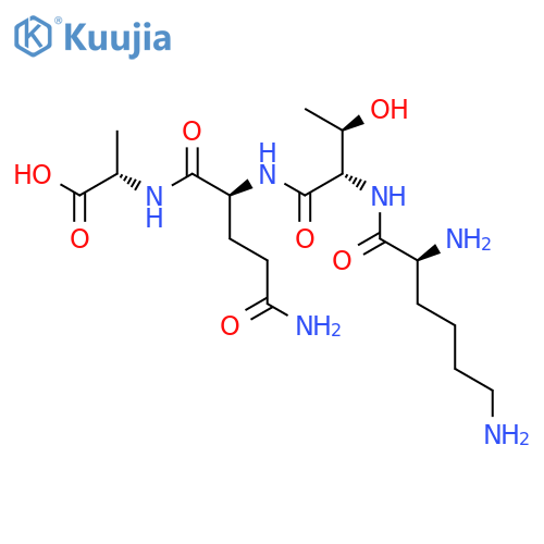 L-ALANINE, N-[N2-(N-L-LYSYL-L-THREONYL)-L-GLUTAMINYL]- structure