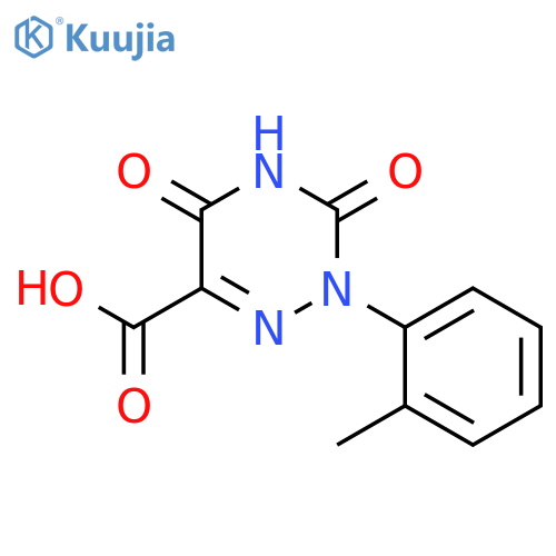 1,2,4-Triazine-6-carboxylic acid, 2,3,4,5-tetrahydro-2-(2-methylphenyl)-3,5-dioxo- structure