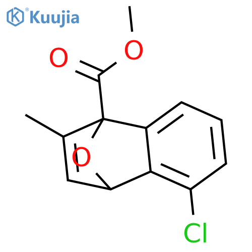 1,4-Epoxynaphthalene-1(4H)-carboxylic acid, 5-chloro-2-methyl-, methyl ester structure