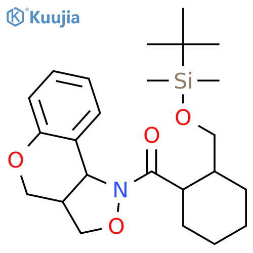 Methanone, [(3aR,9bS)-3a,9b-dihydro-3H-[1]benzopyrano[4,3-c]isoxazol-1(4H)-yl][(1R,2S)-2-[[[(1,1-dimethylethyl)dimethylsilyl]oxy]methyl]cyclohexyl]- structure