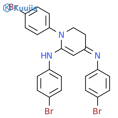 2-Pyridinamine, N,1-bis(4-bromophenyl)-4-[(4-bromophenyl)imino]-1,4,5,6-tetrahydro- structure