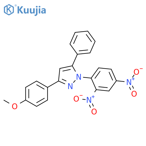 1H-Pyrazole, 1-(2,4-dinitrophenyl)-3-(4-methoxyphenyl)-5-phenyl- structure