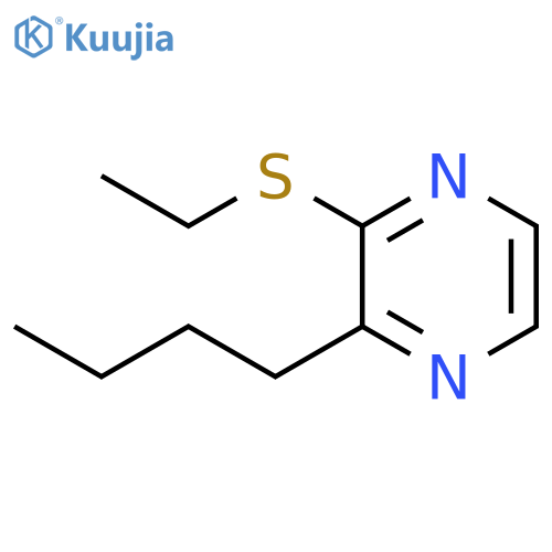 Pyrazine, 2-butyl-3-(ethylthio)- structure