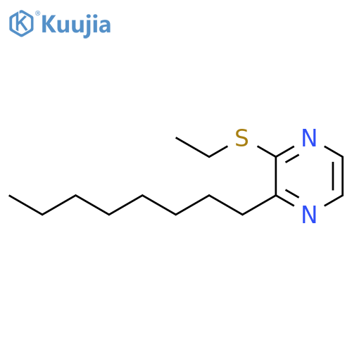 Pyrazine, 2-(ethylthio)-3-octyl- structure
