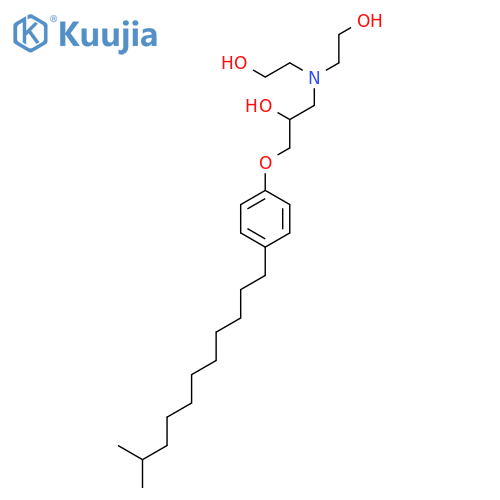 2-PROPANOL, 1-[BIS(2-HYDROXYETHYL)AMINO]-3-(4-ISODODECYLPHENOXY)- structure