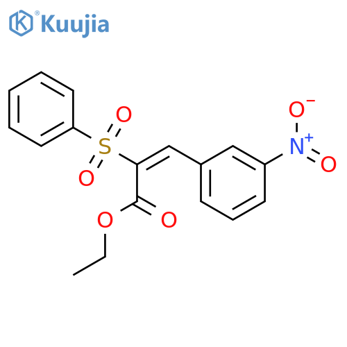 2-PROPENOIC ACID, 3-(3-NITROPHENYL)-2-(PHENYLSULFONYL)-, ETHYL ESTER structure