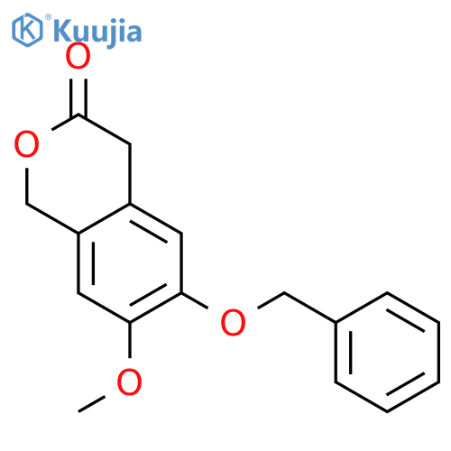 1,4-Dihydro-7-methoxy-6-(phenylmethoxy)-3H-2-benzopyran-3-one structure
